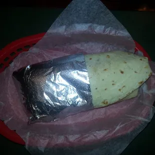 Massive breakfast burrito - Spicy Sausage is where it&apos;s at!!