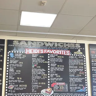Menu board