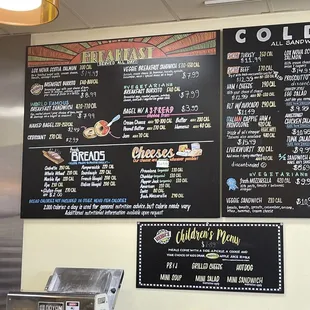 Menu board