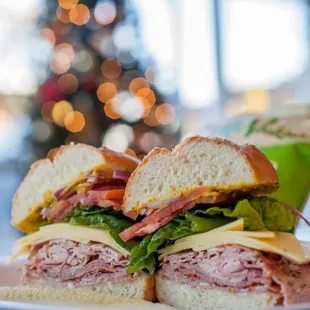 a plate of sandwiches