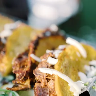 Hand-passed Birria Tacos. AMAZING as a cocktail hour hors d'oeuvres or late night snack!