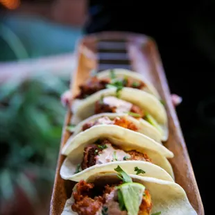 Mini Fried Fish Tacos with Chipotle Cream