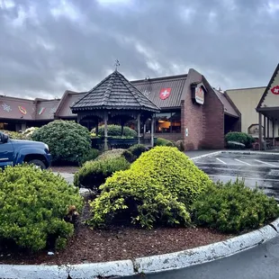 the front of the restaurant