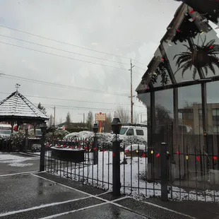 outside