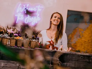 Flowers and the Moon