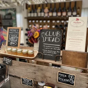 a variety of items on display