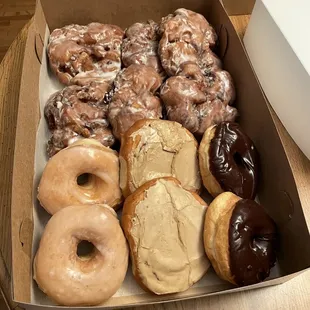 a box of assorted doughnuts