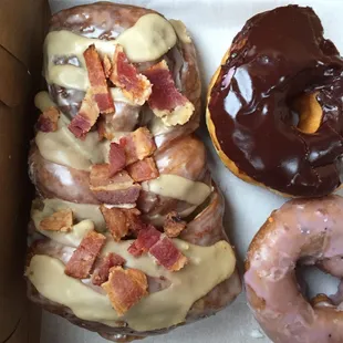 Maple bacon Cronut! Didn't disappoint :) I wouldn't get the blueberry again though.