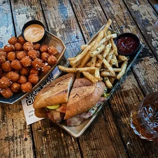 Sweet potato tots and a cubano