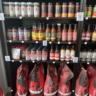 a variety of meat products