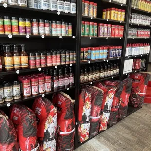 a variety of meat products