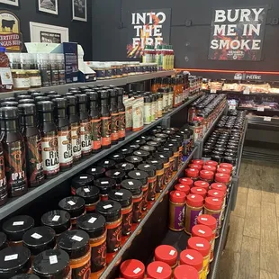 a wide selection of meat products