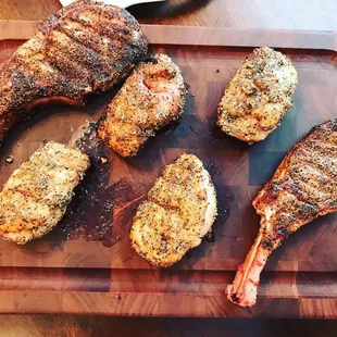 Never Tomahawk Pork Chops and Duck Breast