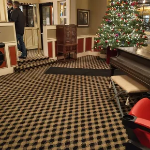 The lobby, all decked out for Christmas!