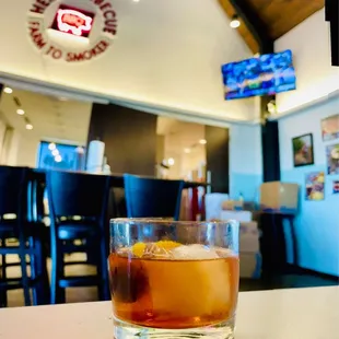 Great old fashioned with Balcones Lineage