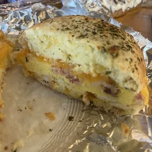 Breakfast Biscuit Sandwich Bacon &amp; Cheddar