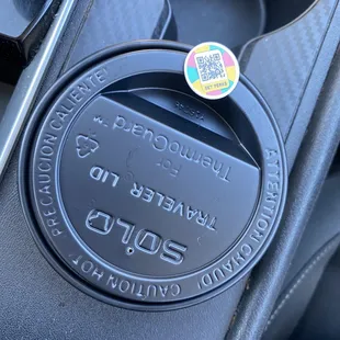 Super cool marketing with QR code on the coffee stopper sticker