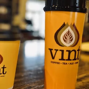 For an extra $1 get this reusable cup - can have any size drink in it - limited time only