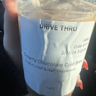 a drink in a plastic cup