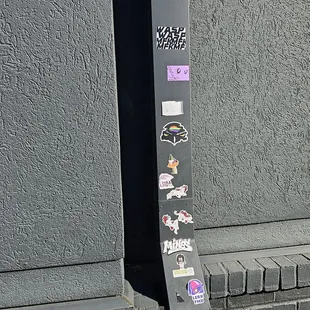tickers on a pole