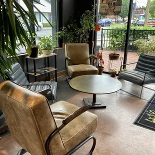 Comfy circle of chairs