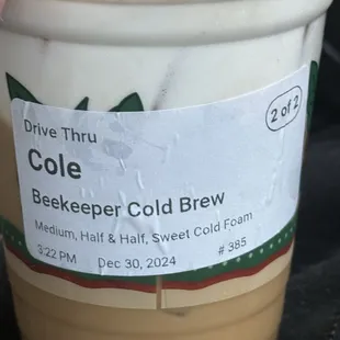 Beekeeper Cold Brew
