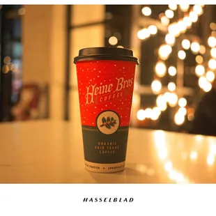 a coffee cup on a table