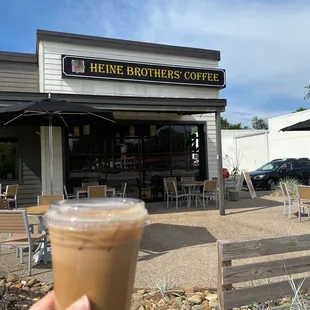Iced Dirty Chai Latte with oatmilk and lavender