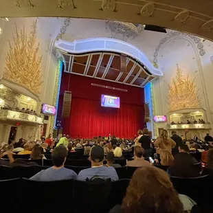 View from row R on the left aisle.