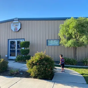 My son excited for his preschool