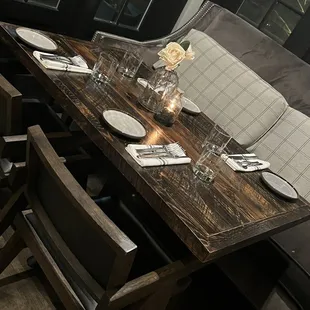 Cozy little booth, so nice for an intimate dinner.