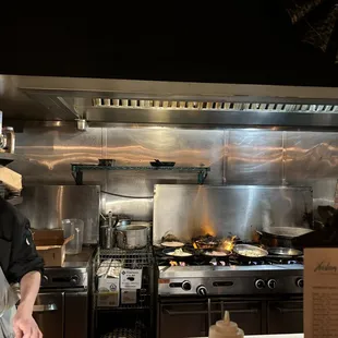 Sitting at the dinner bar