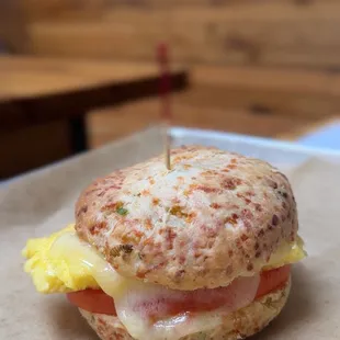 a breakfast sandwich