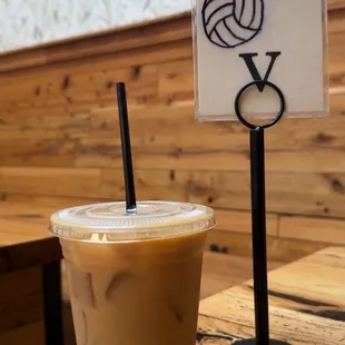 a cup of iced coffee