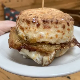 Veggie biscuit sandwich