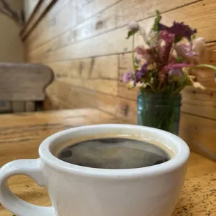 Americano and sweet wild flowers!