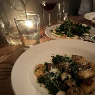 Potato Gnocchi, Fennel Sausage, Crimini Mushrooms, Brentwood Corn