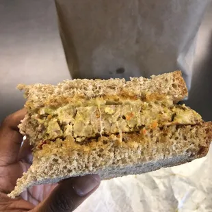 Gila monster sandwich! Made with turkey meatloaf. Good but the bread was too much