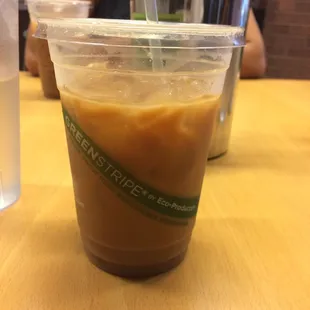 Iced coffee with almond milk!