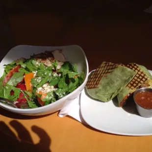 Vegan Burrito and the special Tomato Salad!