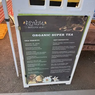 Herbalist selling tea for aliments