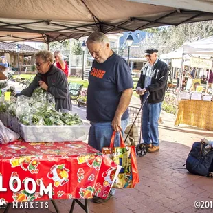 Larry of Larry&apos;s Veggies (Marana, AZ) comes with fresh picked produce every Friday to the Trail Dust Town Farmers Market.