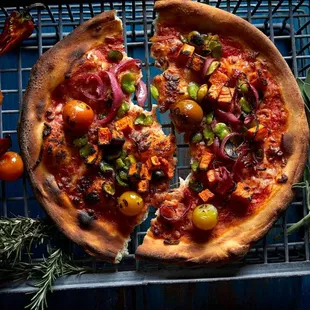 pizza, food