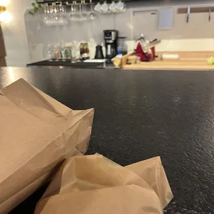 Sitting at the counter