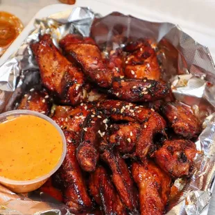 Sweet &amp; Spicy Smoked Wings @tiffhuangry