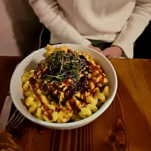 Braised short ribs and mac and cheese