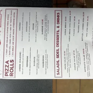 Takeout Menu