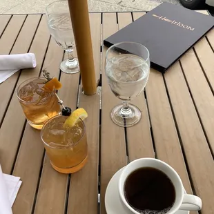 Cocktails and coffee