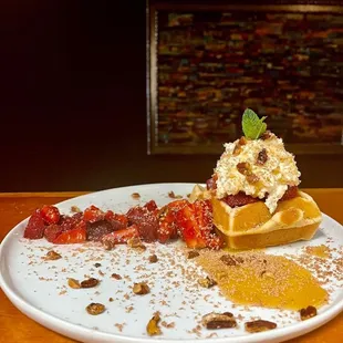 a plate of food on a table