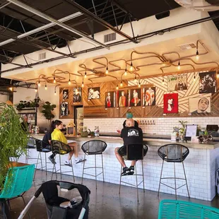 Ordering and bar seating area
